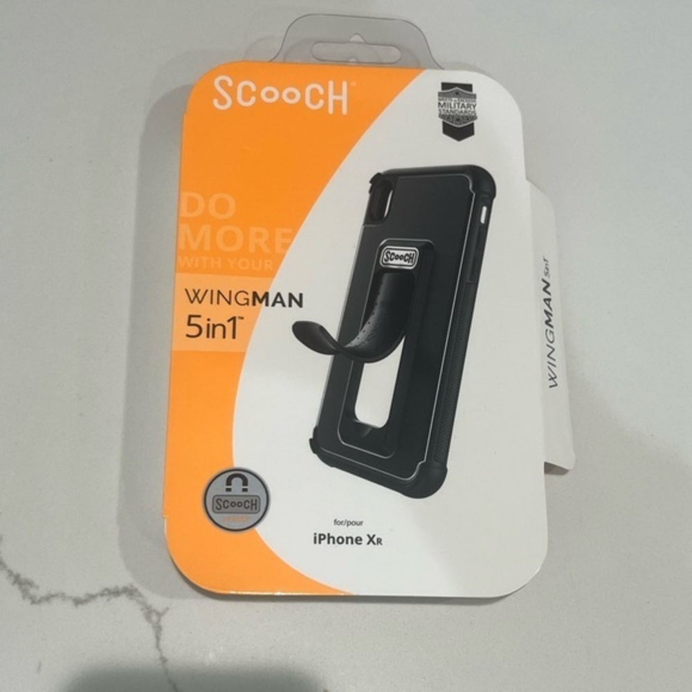 NWT Scooch Wingman 5in1 Phone Case Accessory - Black/Orange